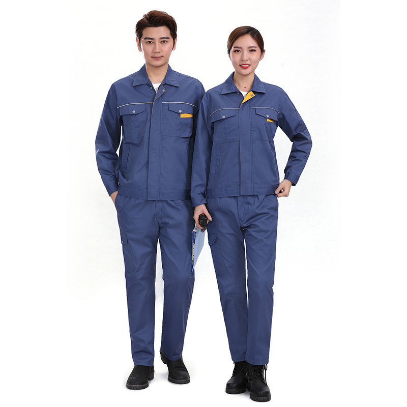 全棉細(xì)斜紋春夏款長(zhǎng)袖工裝勞保服套裝91-F01套裝