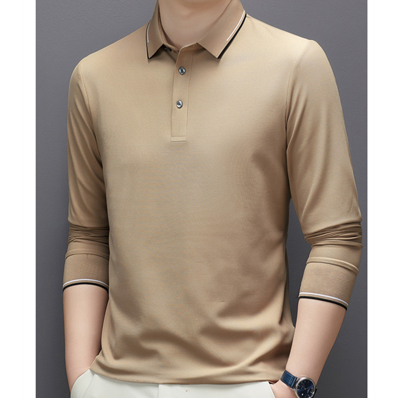 錦氨長袖翻領(lǐng)POLO衫男士GJ21-789